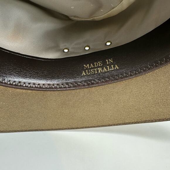 Akubra Australia Cattleman Hat SZ 54 cm Small Pure Fur Felt Western Southwestern - Picture 12 of 15